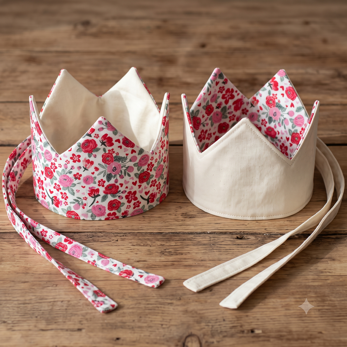 Fabric Crown Sewing Pattern PDF | Reversible Kids Birthday Crown | Beginner Sewing Project | Dress Up Crown Tutorial | Instant Download