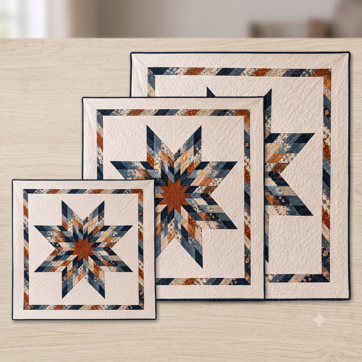 Midnight Compass Quilt Pattern PDF | Modern Lone Star Quilt | Strip Pieced, No Y-Seams | Crib, Throw & Large Throw | Instant Download