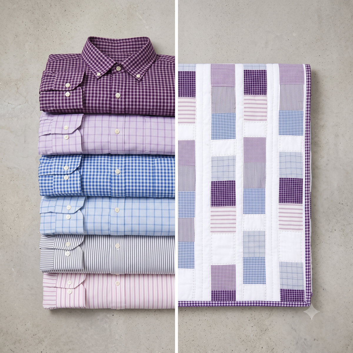 The Sunday Best Quilt Pattern | Memory Quilt from Men's Shirts PDF | Upcycled Keepsake Patchwork | 42" x 48" | A4, A0 & US Letter