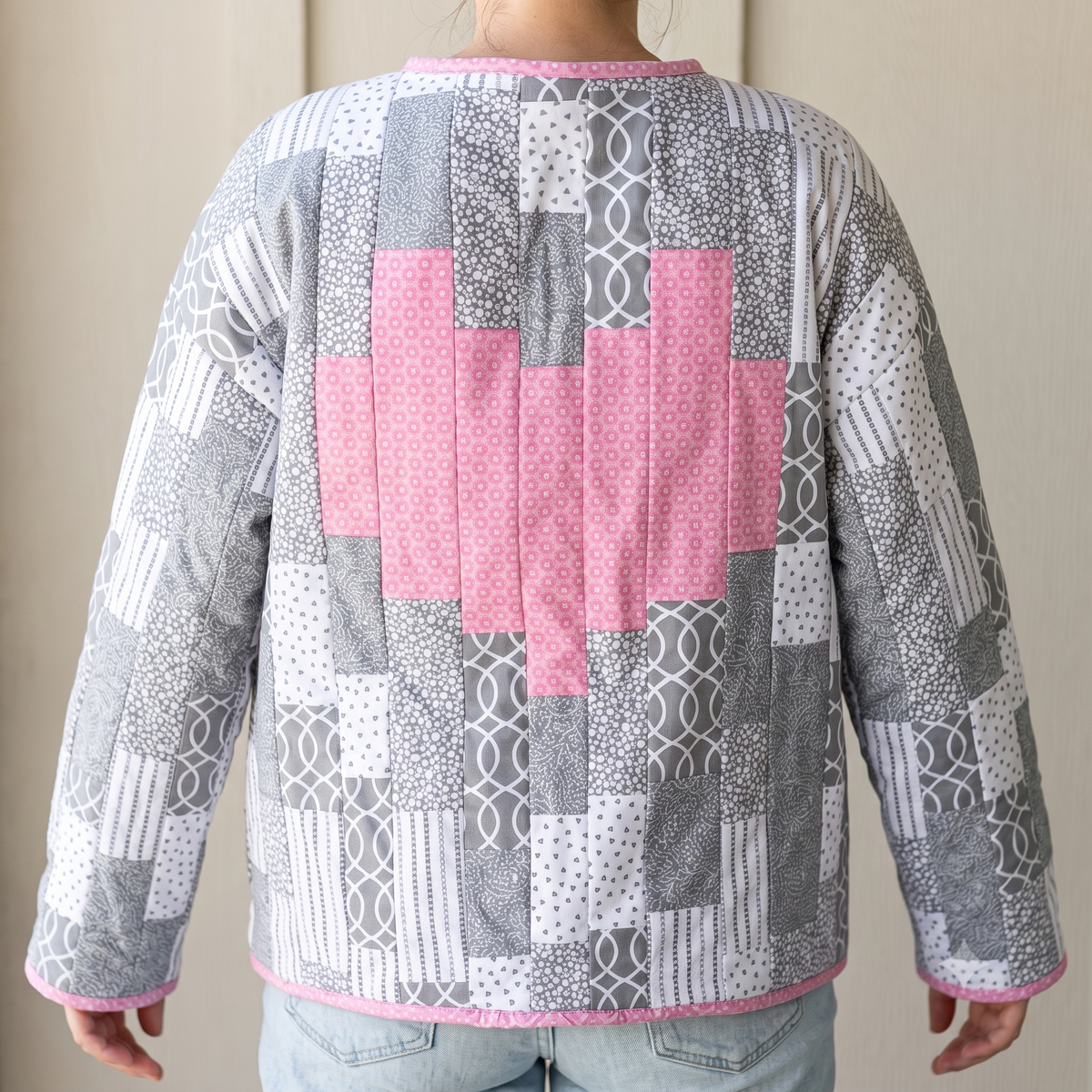 Quilted Patchwork Sweatshirt Jacket β PDF Sewing Pattern