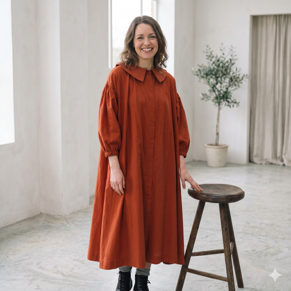 π Oversized Smock Dress Sewing Pattern