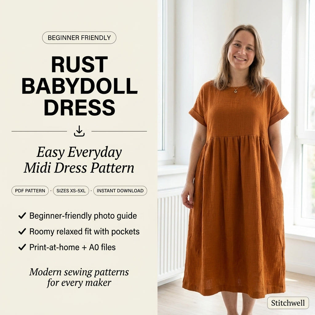 π Rust Dress Sewing Pattern