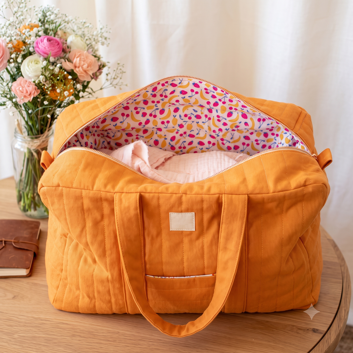 Sac Week-end Sewing Pattern β PDF Quilted Weekender Bag Pattern β Overnight Travel Duffle Bag with Zip β 44Γ33Γ20 cm β A4 Print at Home β Instant Download