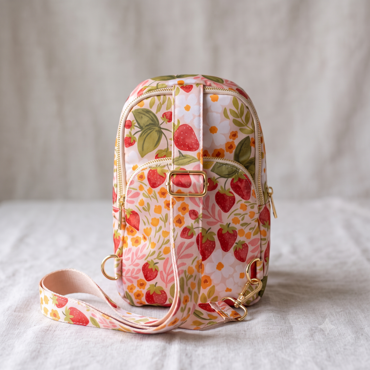 Padded Sling Bag PDF Sewing Pattern | Crossbody Sling Backpack | Front + Interior Zip Pockets, Convertible Strap | Beginner Friendly