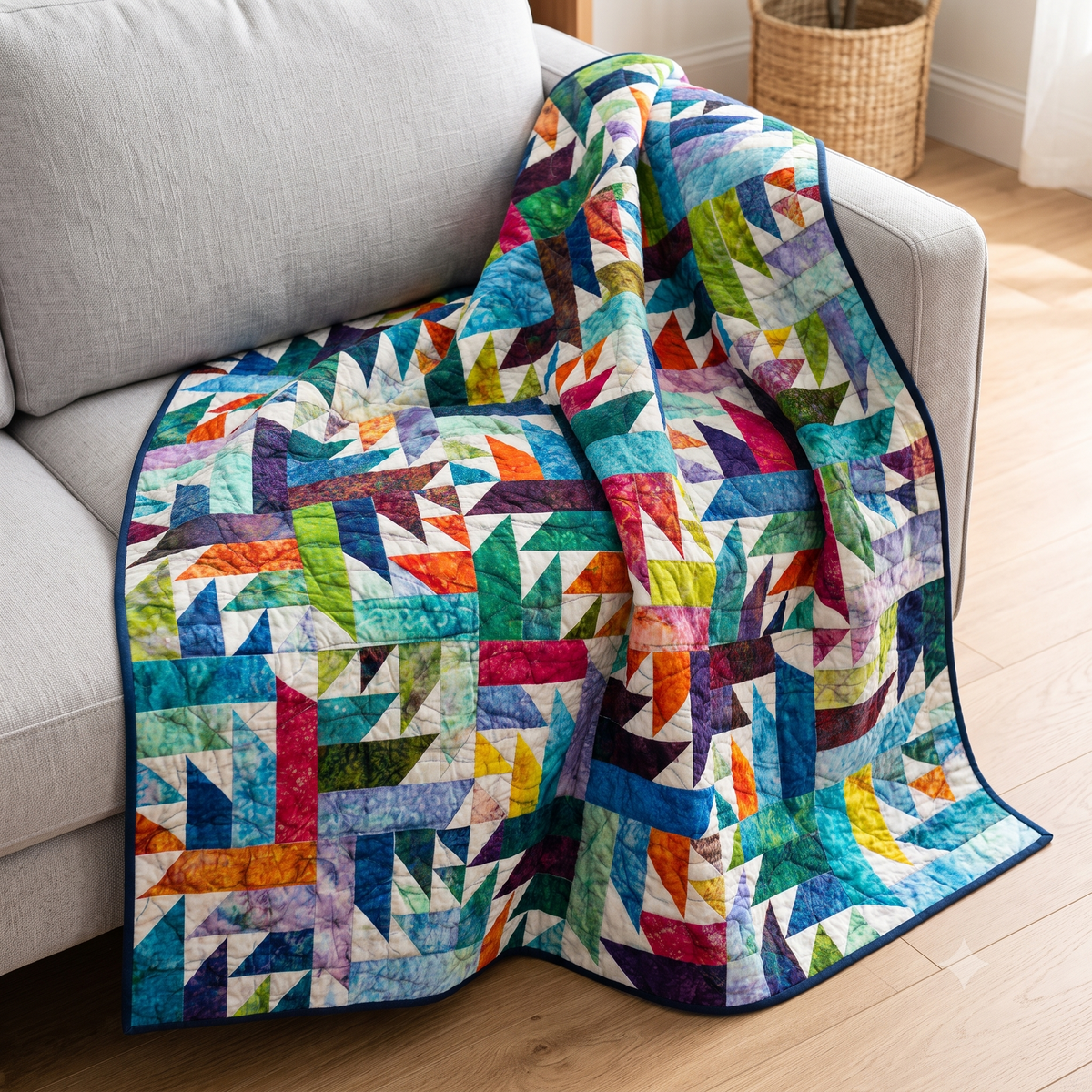 Enchanted Garden Quilt Pattern PDF | Modern Batik Quilt | Throw to King | Instant Download