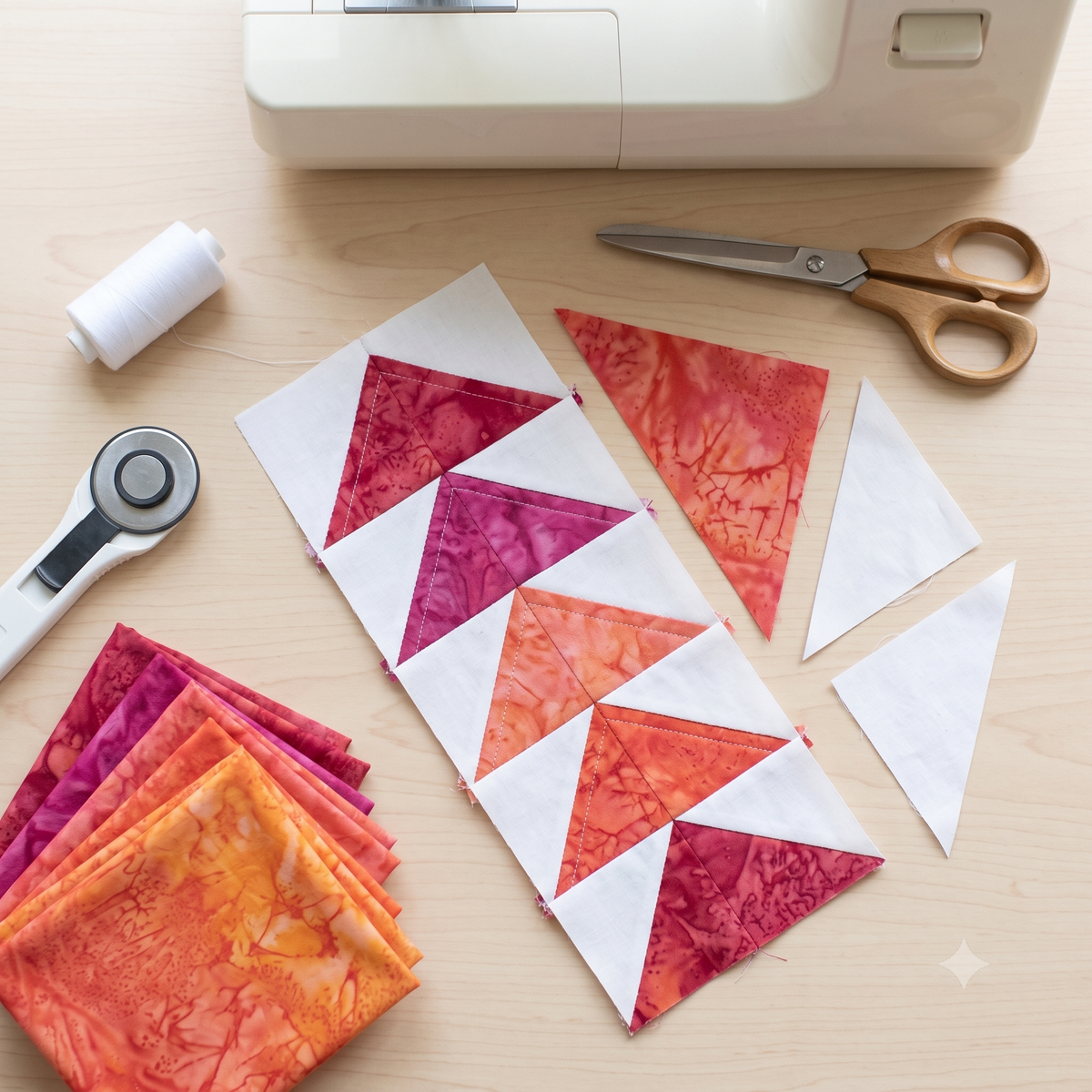 Flying Geese Medallion Quilt — Two-Size PDF Quilt Pattern
