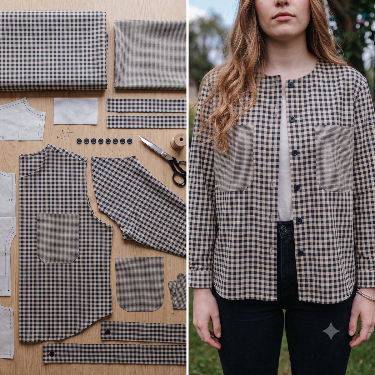 Oversized Shirt Sewing Pattern PDF | Round Neck Collarless Shirt | Sizes XS-XXXL | Intermediate Sewing Pattern | Instant Download