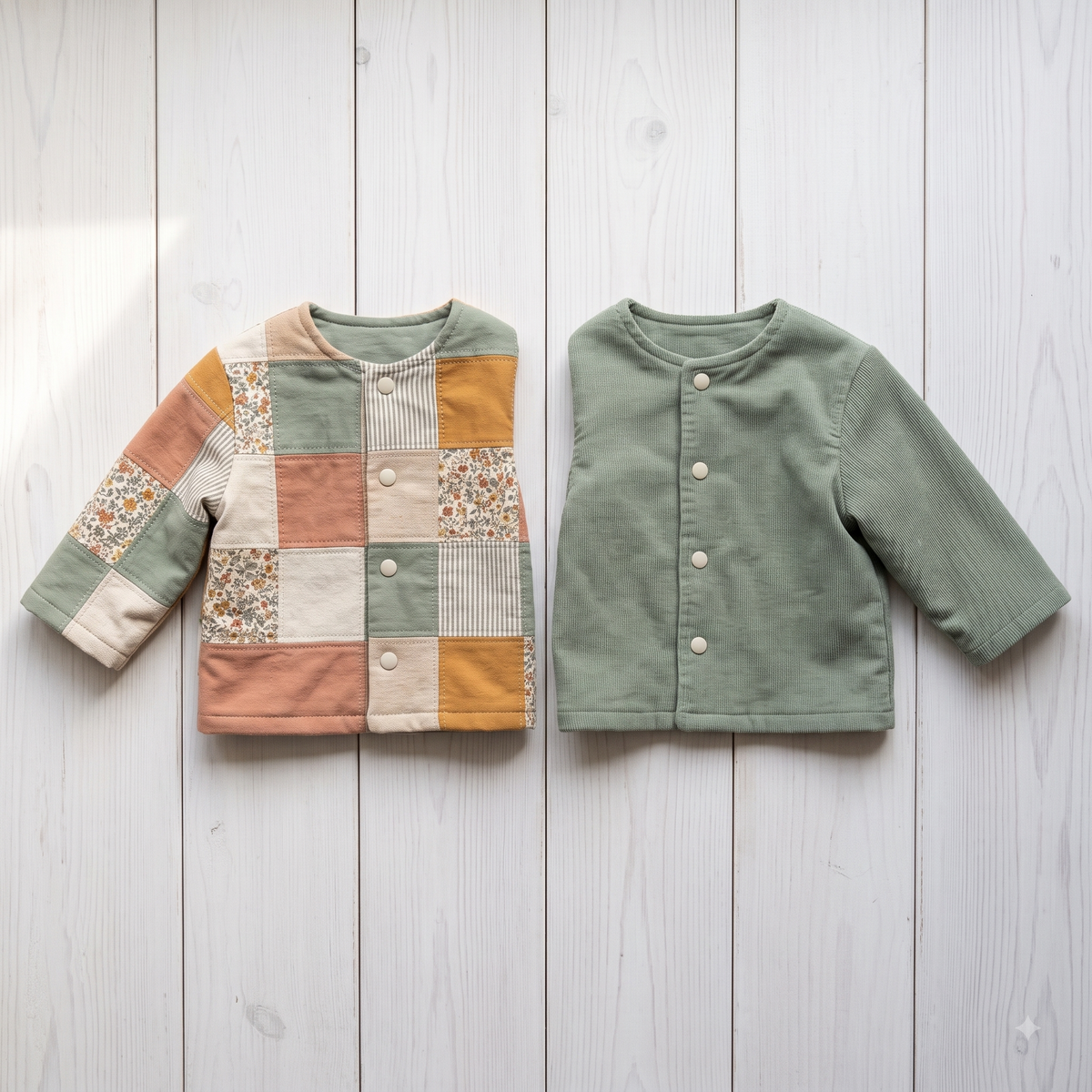 Scrap Busting Baby Jacket Sewing Pattern | Reversible Patchwork Coat PDF | Newborn to 5 Years | Instant Download