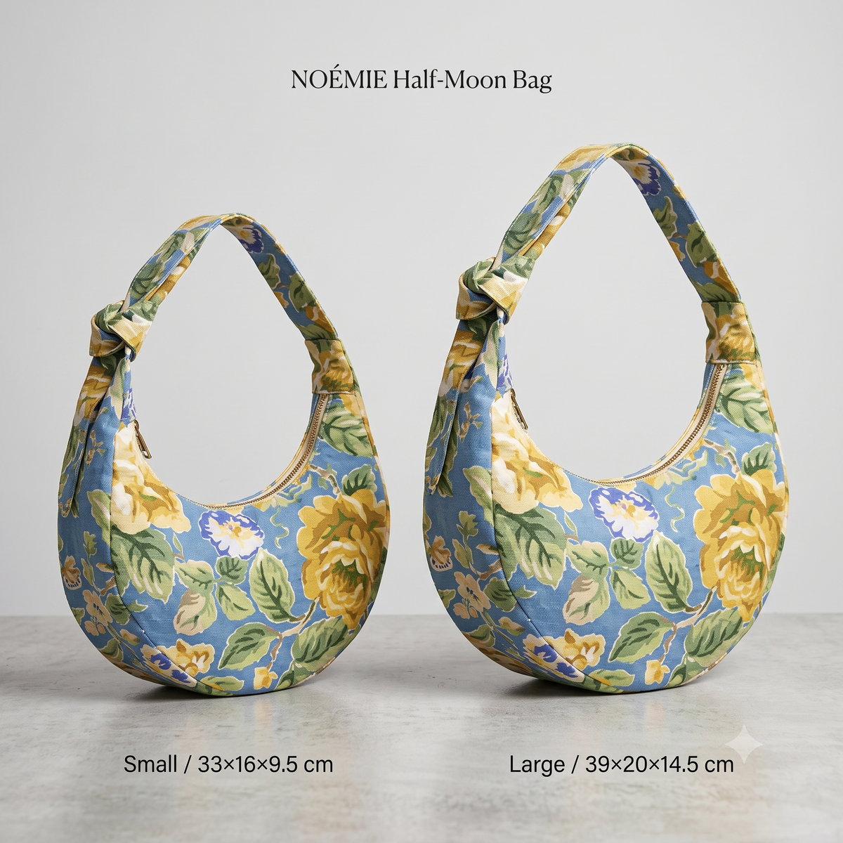 NOÉMIE Half Moon Bag Sewing Pattern PDF, Crescent Shoulder Bag, Two Sizes, Three Strap Options, Upcycling Bag, Beginner Friendly, Instant Download