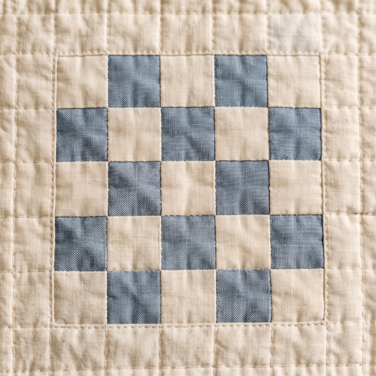 Nine Patch Quilt Pattern PDF, Beginner Modern Quilt Pattern, Minimalist Patchwork Throw, 48x60 Quilt Instant Download