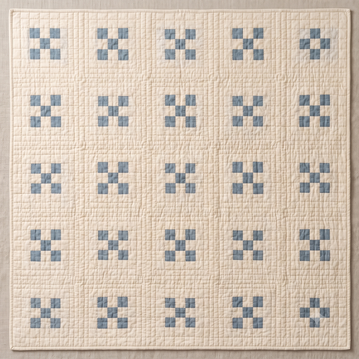 Nine Patch Quilt Pattern PDF, Beginner Modern Quilt Pattern, Minimalist Patchwork Throw, 48x60 Quilt Instant Download