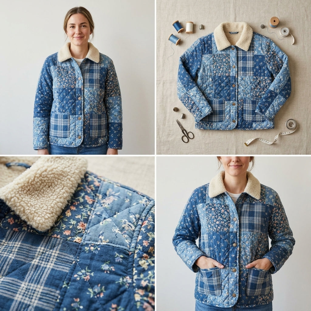 🧥 Patchwork Quilted Jacket Sewing Pattern