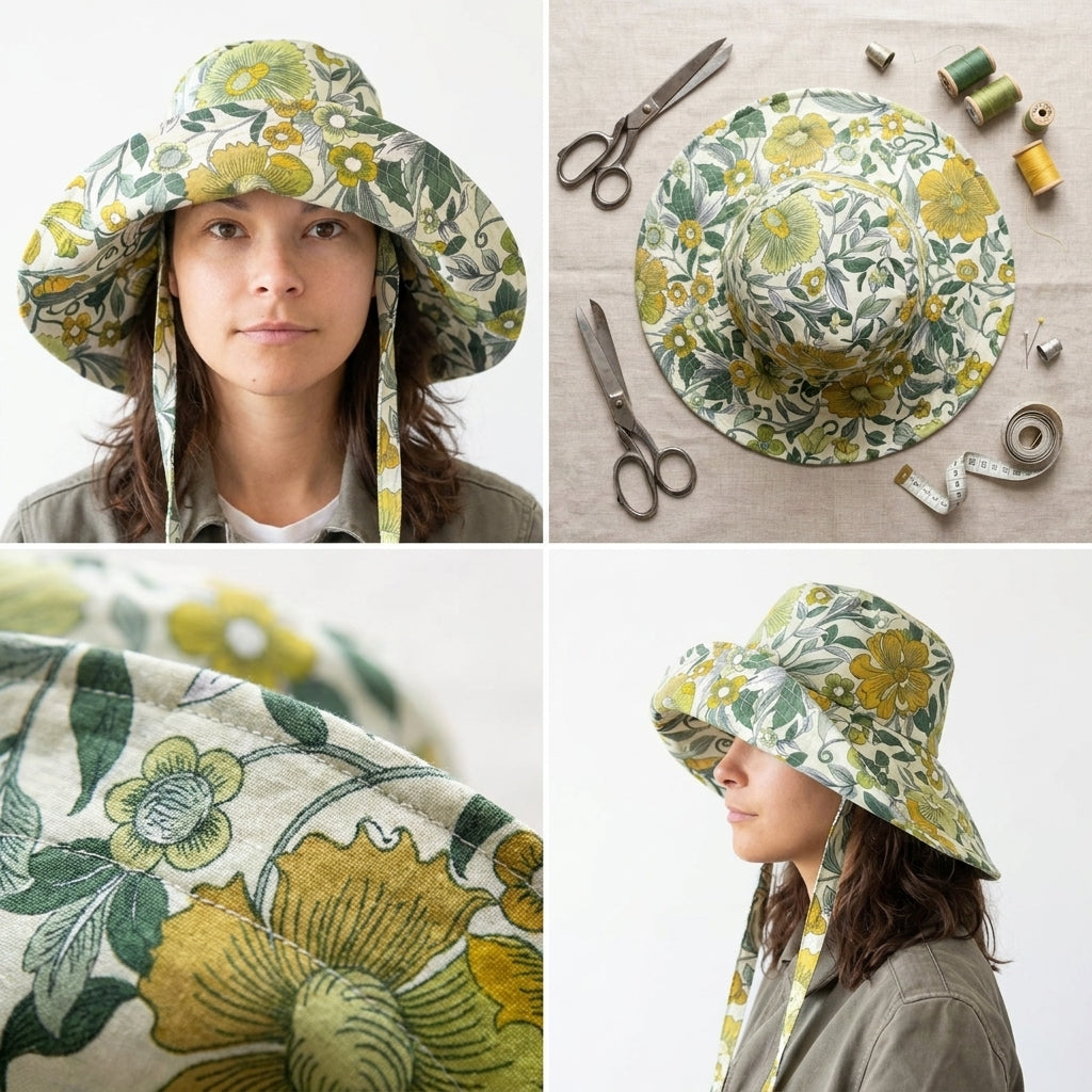 🌻 Wide-Brim Sun Hat Sewing Pattern