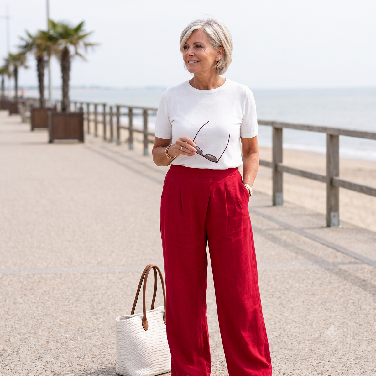 Trousers Sewing Pattern PDF | Taïs Flowy Summer Pants Pattern for Women, Pleated Front Elastic Back Trousers with Pockets, Beginner, XS-3XL