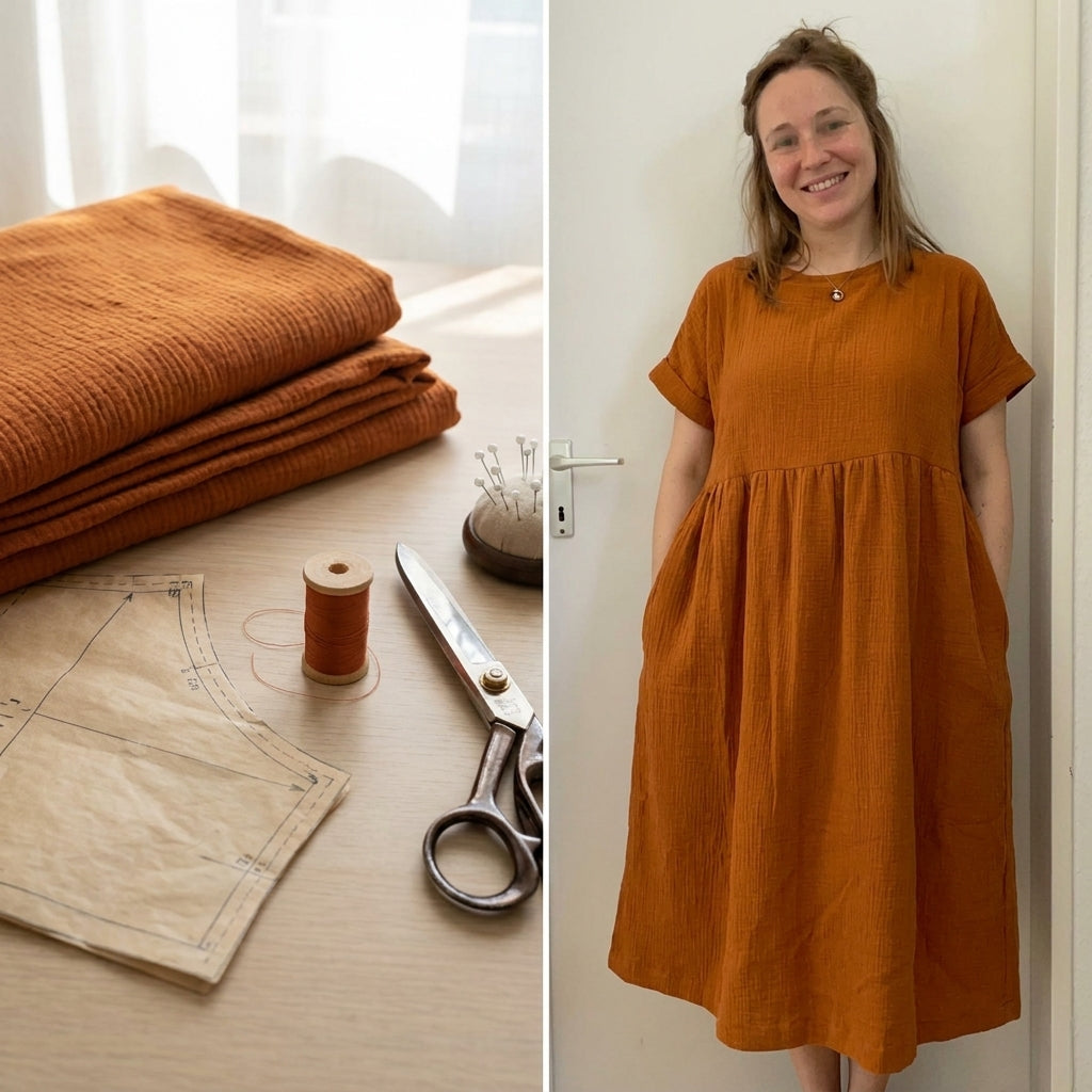 🍂 Rust Dress Sewing Pattern