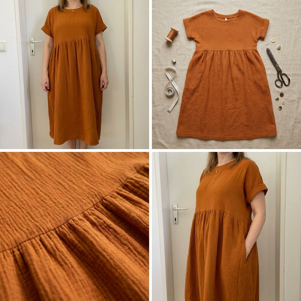 🍂 Rust Dress Sewing Pattern